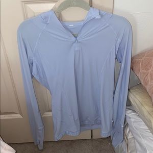 Lulu Lemon Light Blue Hooded Longsleeve